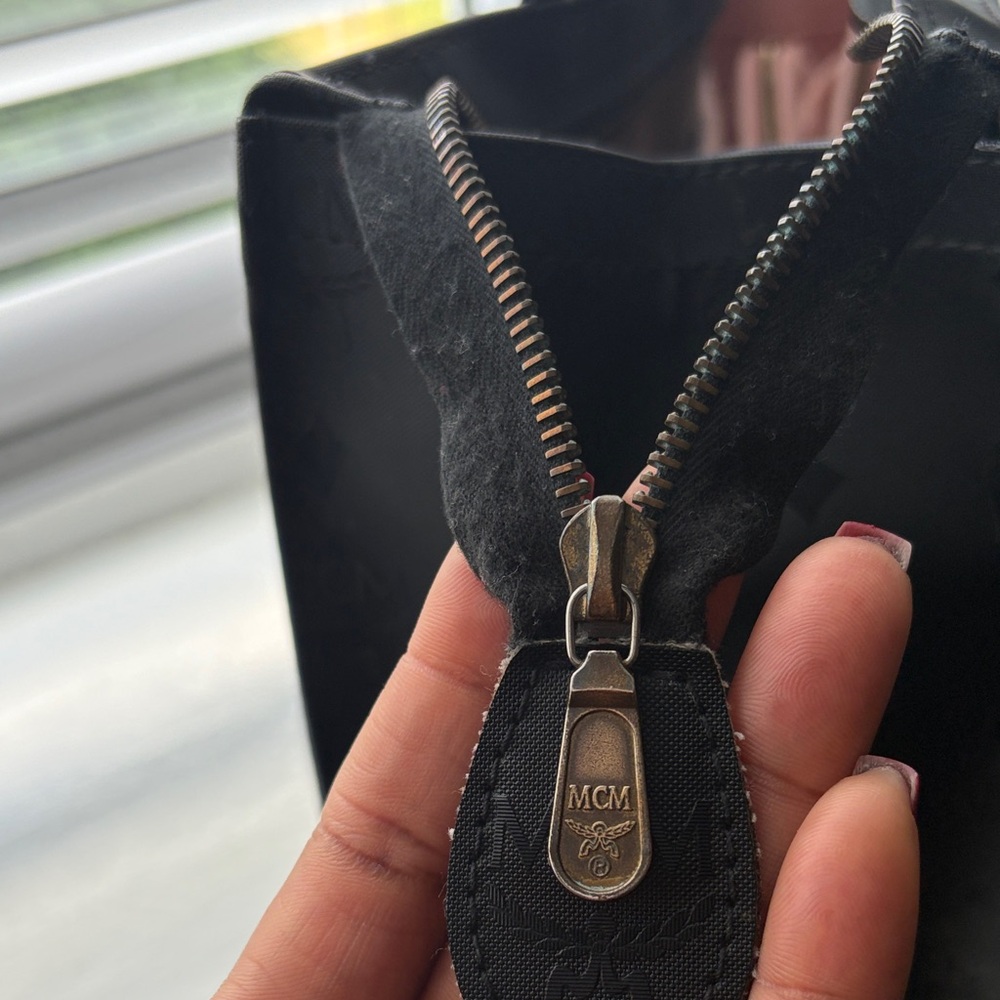 Mcm Black Monogram Tote - image 4